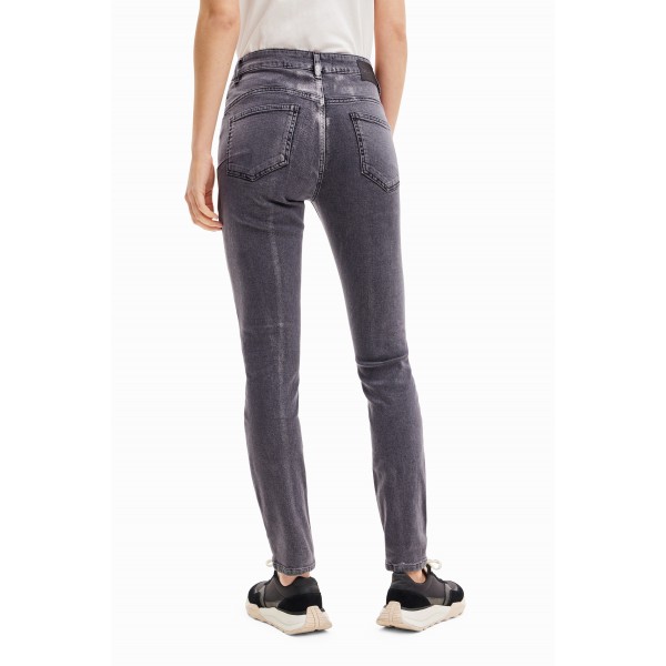 Jean skinny push-up métallisé