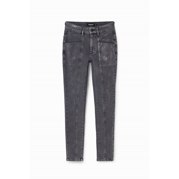 Jean skinny push-up métallisé
