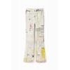 Pantalon évasé journal