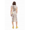 Robe midi ajustée journal