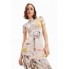 Robe midi ajustée journal