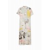Robe midi ajustée journal