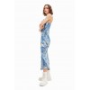Robe midi patchwork denim