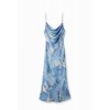 Robe midi patchwork denim