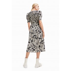 Robe midi fleurs