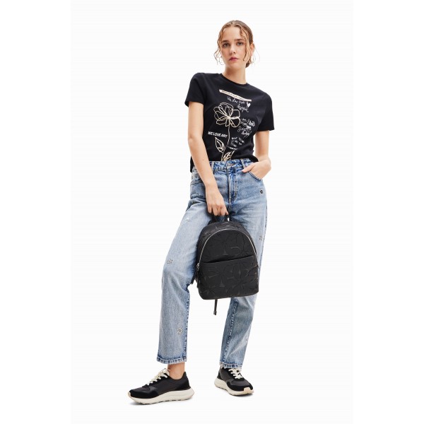 T-shirt fleur messages