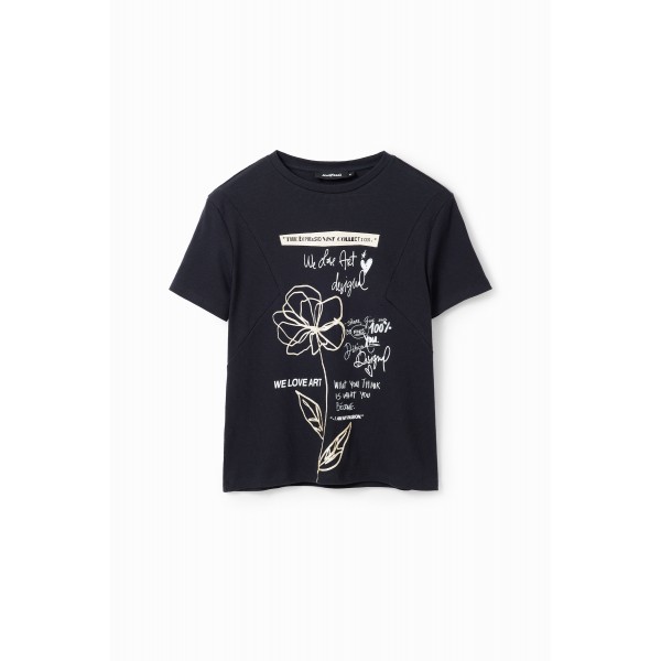 T-shirt fleur messages