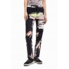 Pantalon droit collage