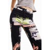 Pantalon droit collage
