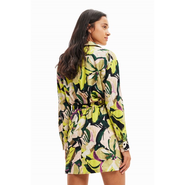 Robe chemise courte camouflage