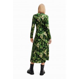 Robe midi froncée