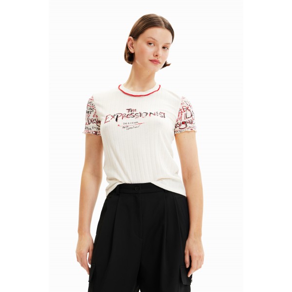 T-shirt texturé messages