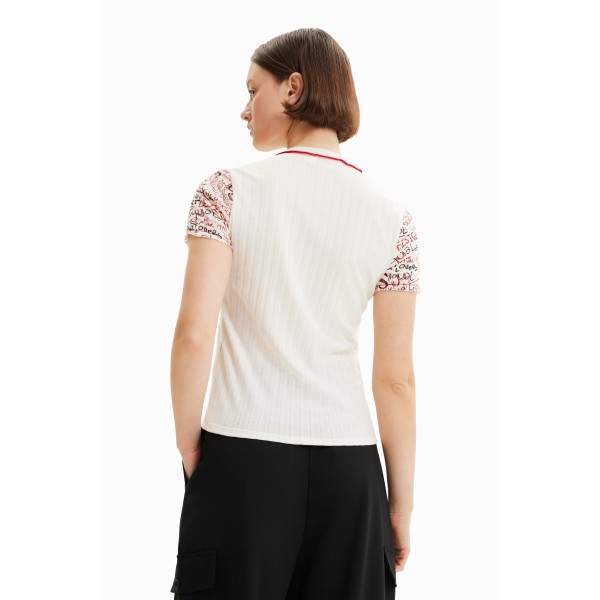 T-shirt texturé messages