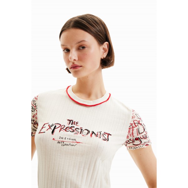 T-shirt texturé messages