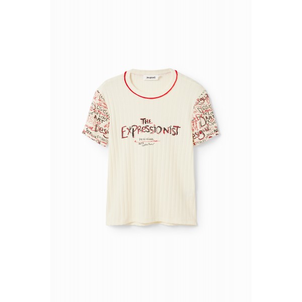 T-shirt texturé messages
