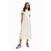 Robe midi combinée tulle