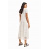 Robe midi combinée tulle