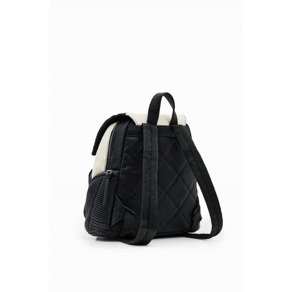 Sac à dos moyen patchwork texturé