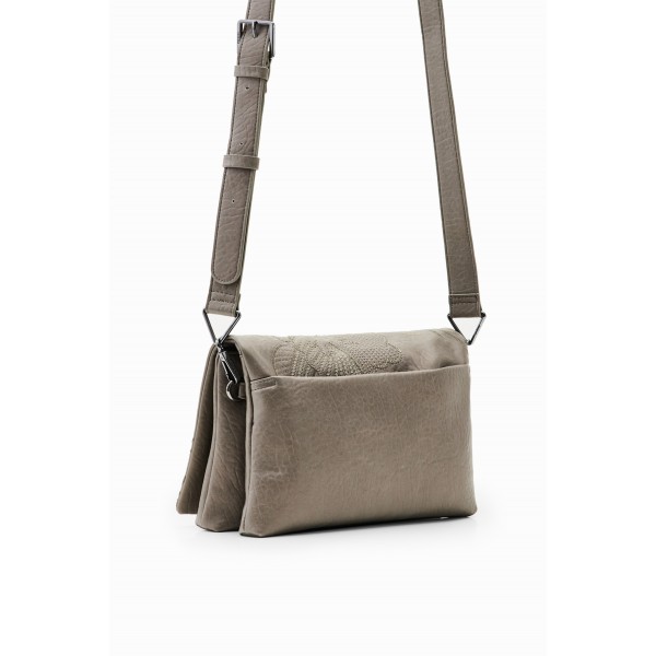 Sac à bandoulière moyen broderie fleurs
