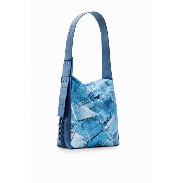 Grand sac patchwork denim