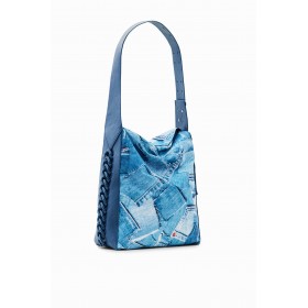 Grand sac patchwork denim