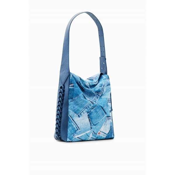 Grand sac patchwork denim
