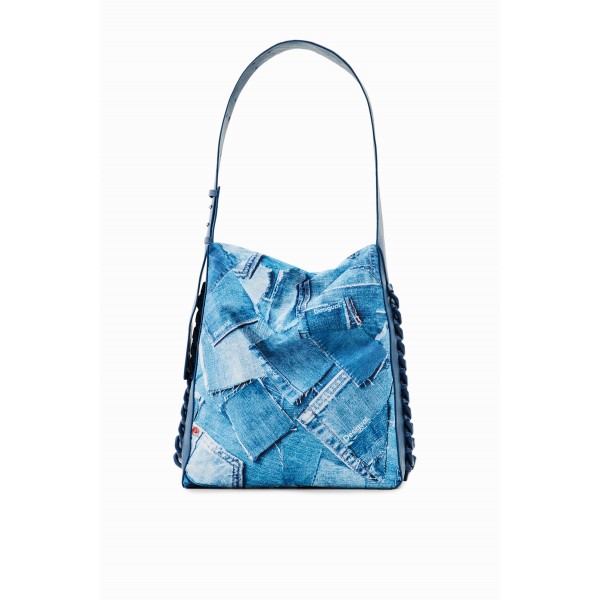 Grand sac patchwork denim