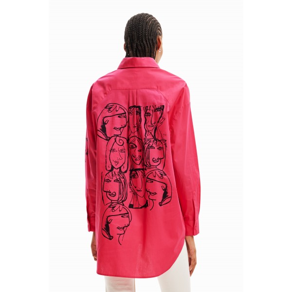 Chemise oversize visages