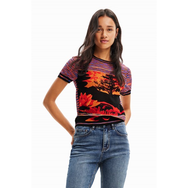 T-shirt maille paysage