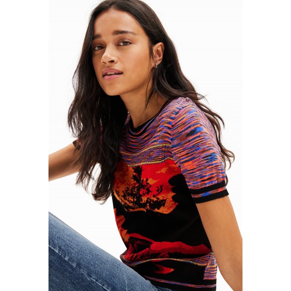 T-shirt maille paysage