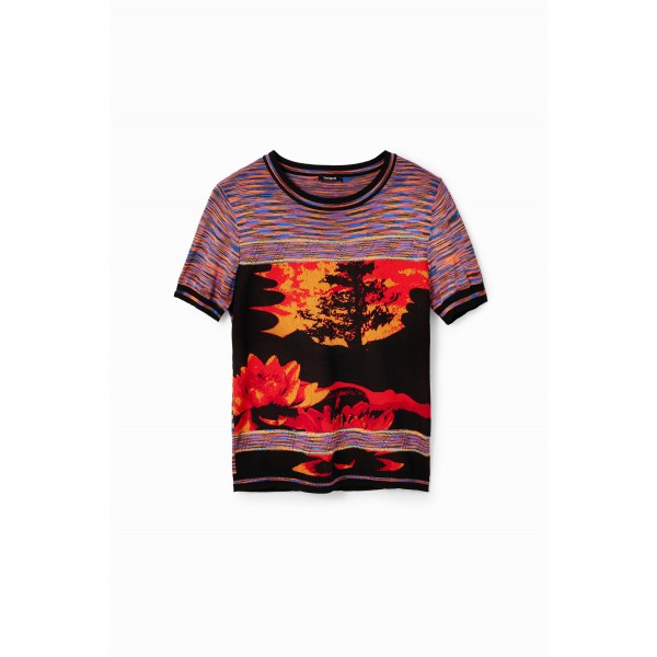 T-shirt maille paysage